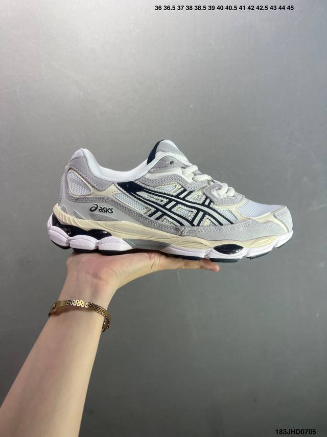 Company-level Asics Gel-Nyc breathable mesh upper with some synthetic leather m