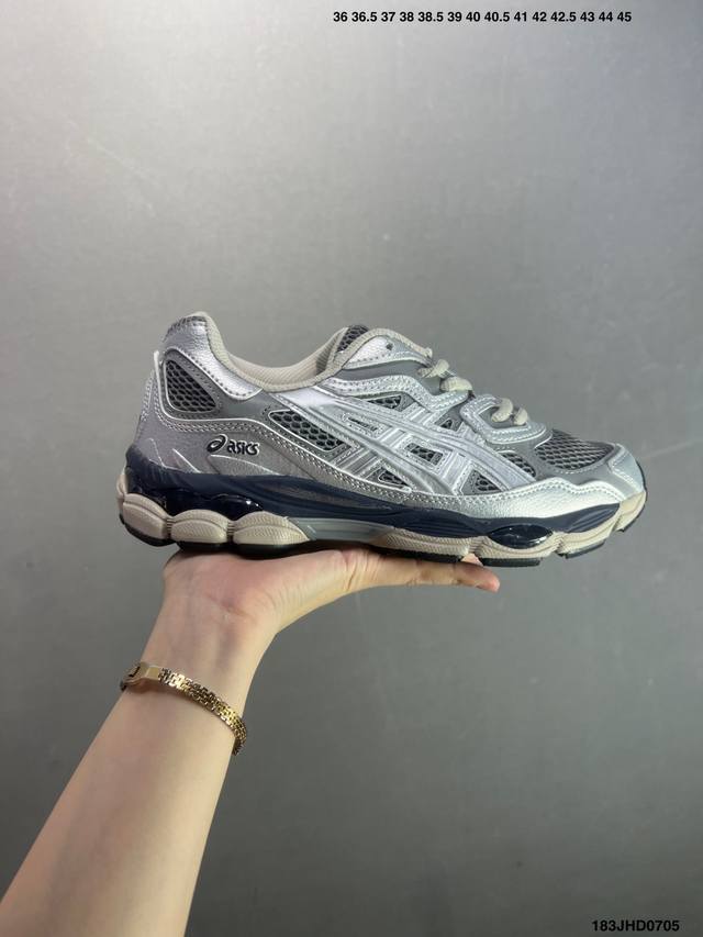 Company-level Asics Gel-Nyc breathable mesh upper with some synthetic leather m