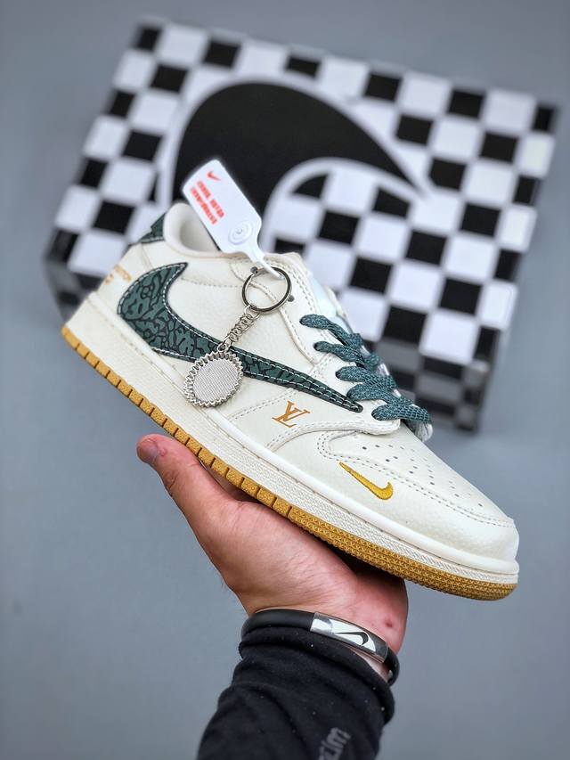 C version Nike Air Jordan 1 X Travis Scott Aj1 reverse hook Joe one reverse hook