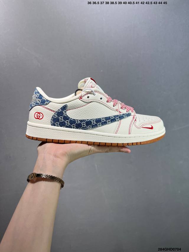 Corporate Gucci X Air Jordan 1 Low Red Line Denim This model advocates breaking