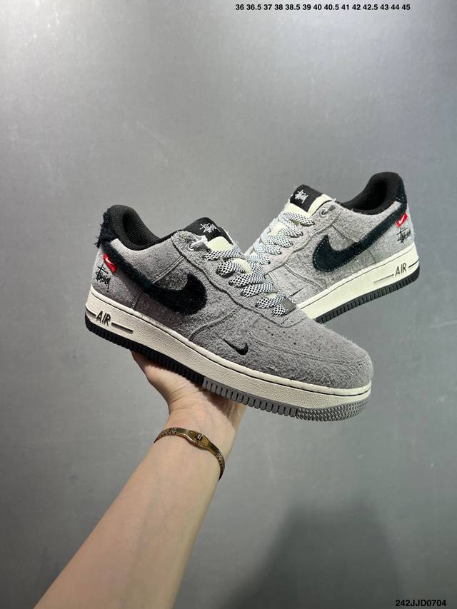 Special price Nike Air Force 1 '07 Low "Stussy joint gray and white English blue