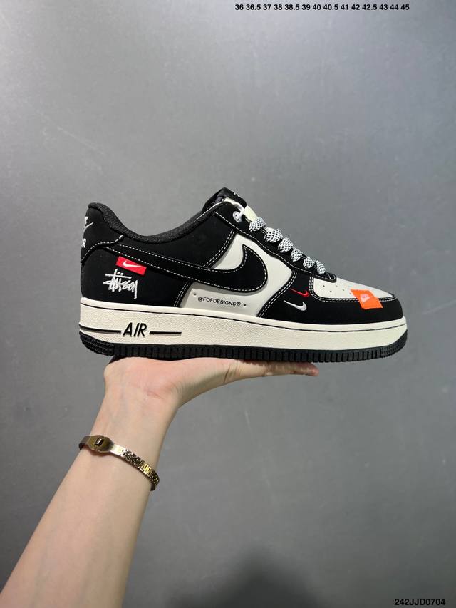 Special price Nike Air Force 1 '07 Low "Stussy joint gray and white English blue
