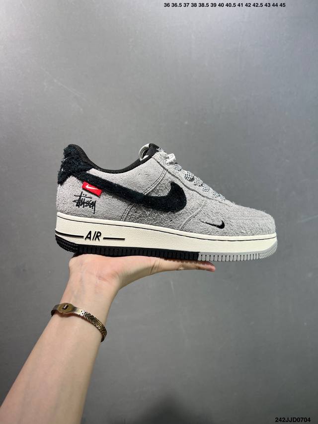 Special price Nike Air Force 1 '07 Low "Stussy joint gray and white English blue
