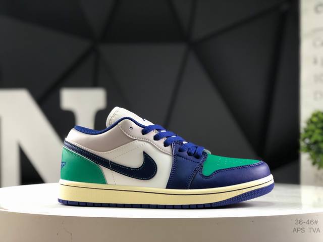 Nike Air Jordan 1 Low Blue Lemon Aj1 Jordan 1 Aj1 Joe 1 Low Top Blue and Yellow