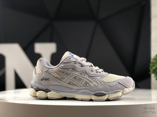 Asics Gel-Nyc breathable mesh upper with some synthetic leather material using t