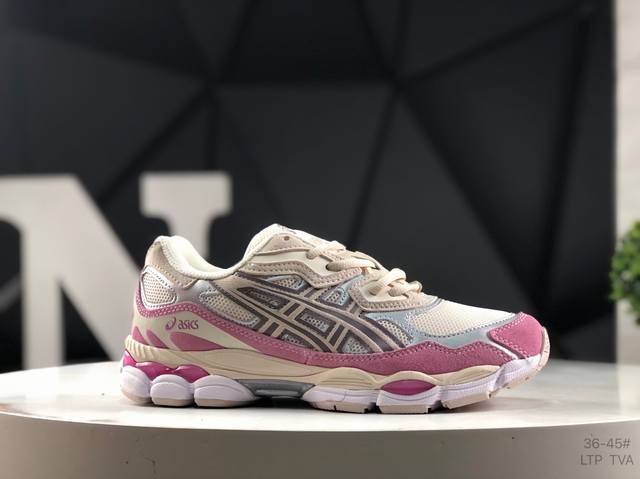 Asics Gel-Nyc breathable mesh upper with some synthetic leather material using t