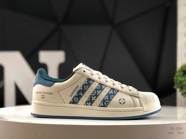 Adidas overseas hit limited edition! High-end custom shell toe Adidas Originals