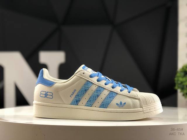 Adidas overseas hit limited edition! High-end custom shell toe Adidas Originals