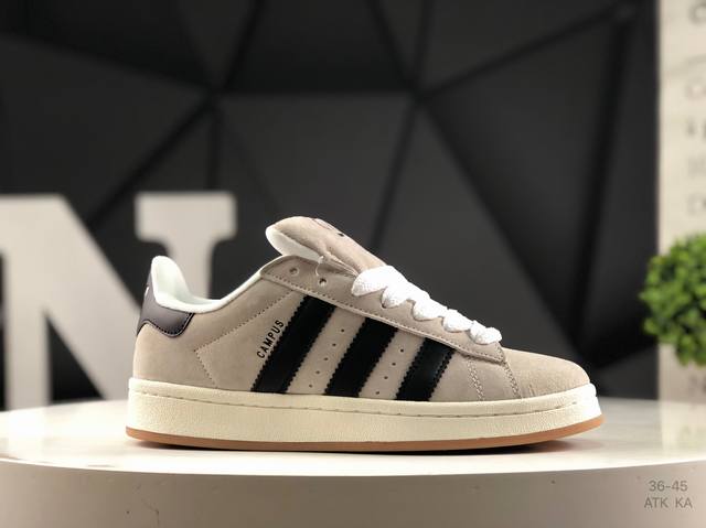 Adidas Originals Campus 00S small bread shoe body is made of suede leather with