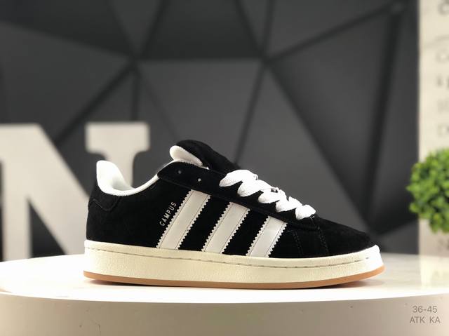 Adidas Originals Campus 00S small bread shoe body is made of suede leather with