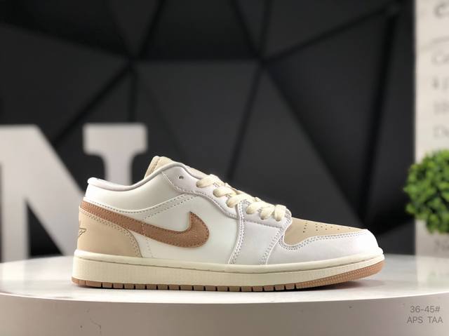 Nike Air Jordan 1 Lowaj1 low-top casual sneakers in the official colorway, featu
