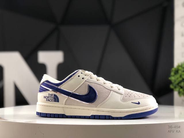 Authentic Nike Dunk Low low-top casual sneakers with half-size label and custom