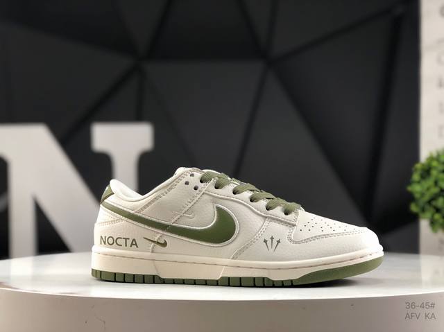 Authentic Nike Dunk Low low-top casual sneakers with half-size label and custom
