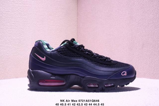Corteiz X NK Air Max 95 Fabric Cushioned Lightweight Low-Top Running Shoes. A di