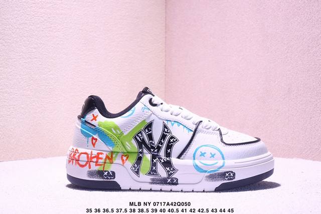 Corporate-grade Mlb Ny printed internet celebrity dad shoes with graffiti pranks