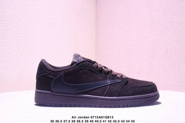 Authentic Aj1 Travis Scott x Air Jordan 1 "Reverse Mocha" Aj1 Joe 1 Ts joint rev