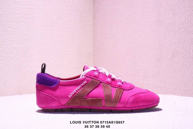 Authentic Louis Vuitton Sneakerina sheepskin round-toe lace-up ballet-style flat