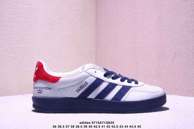 Adidas Dexun Shoes "Lv Joint - Gray, Red and Blue" High-end custom factory pure