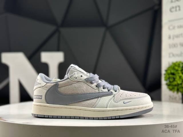 Top layer with half size Travis Scott x Fragment Design x Air Jordan 1 Low low-t