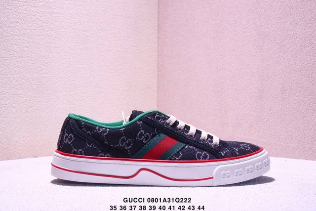 Gucci Tennis 1977 Denim versatile low-top fashionable sneakers for men and women