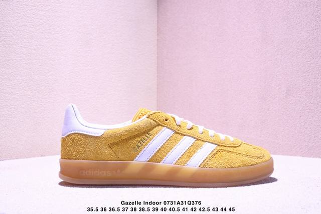 Adidas Originals Gazelle Indoor Trefoil Retro Anti-slip Wear-resistant Low-top S