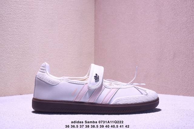 Adidas Originals Samba Jane Comfortable Versatile Mary Jane Shoes Women's White