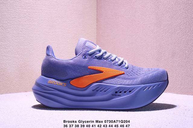 Brooks Glycerin Max Thick-Sole Marathon Cushioned Running Shoes. These shoes fea