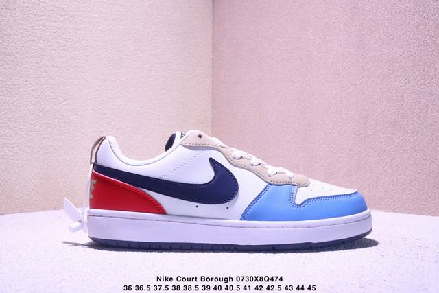 Nike Court Borough Low, a versatile, breathable, casual sneaker in black and red
