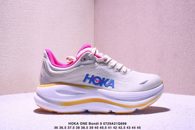 Corporate-level Hoka One One Bondi 9 Retro Comfort Non-slip Wear-resistant Low-t