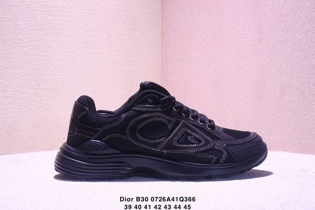 Dior B30 Mesh Fabric Thick-Sole Lace-Up Casual Low-Top Sneakers, a unisex dad sh