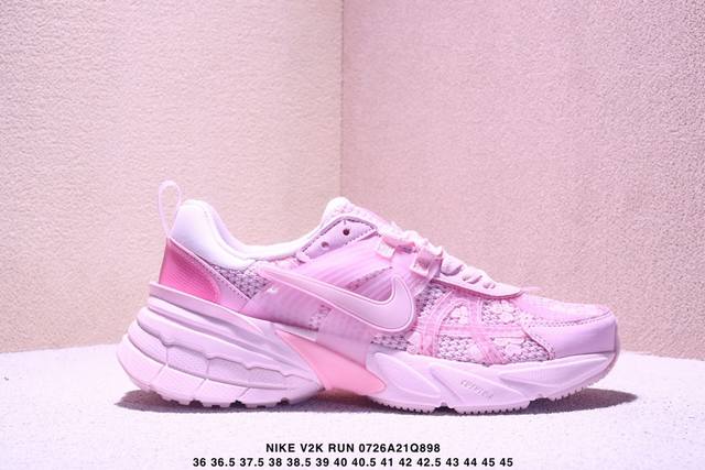 Authentic Nike V2K Run running shoes, retro style mesh breathable sneakers in gr