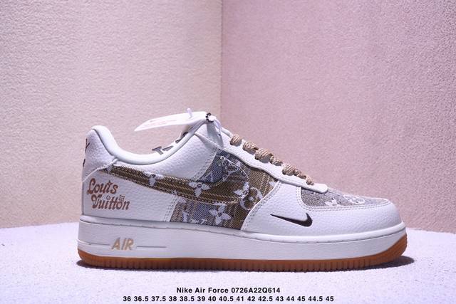Overseas hit limited edition! High-end custom Nike Air Force 1 '07 Low Louis Vui
