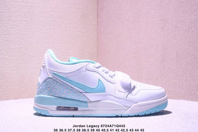 Jordan Jordan uses a transfer leather upper and a windowed Air cushioning cushio