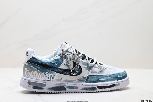 Corporate-grade Nike Court Vision Lo 'Diy' custom low-top, versatile, breathable