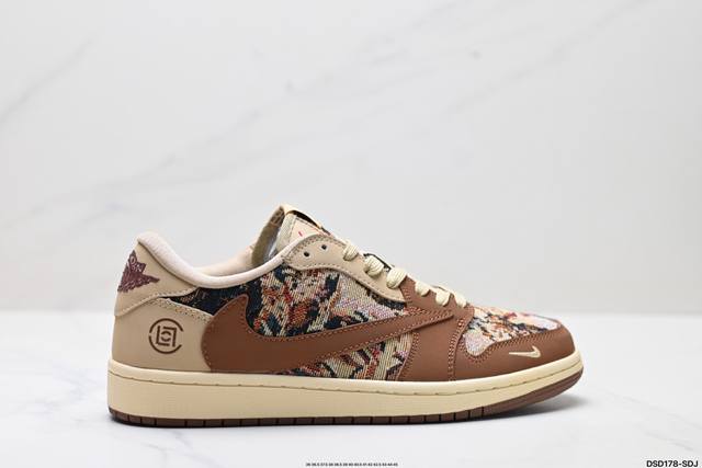 Special price company-level Nike Air Jordan 1 X Travis Scott Aj1 inverted hook J