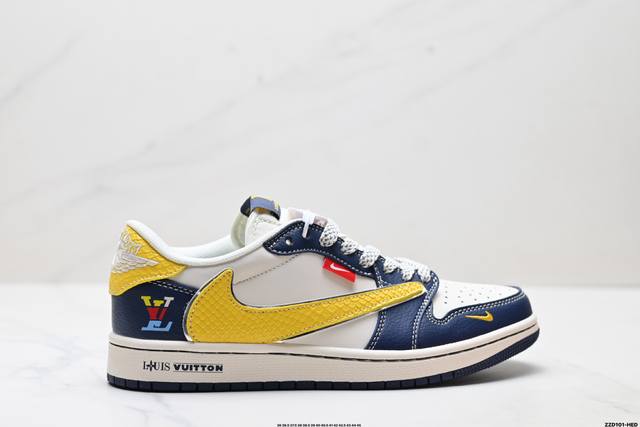 Corporate-grade Nike Air Jordan 1 X Travis Scott Aj1 inverted hook Joe One inver