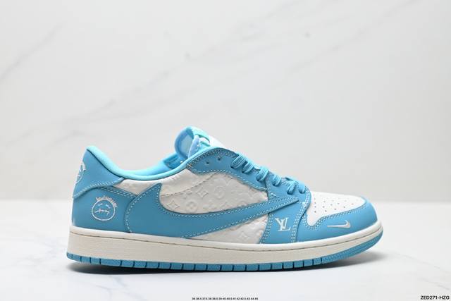 Corporate-grade Nike Air Jordan 1 X Travis Scott Aj1 inverted hook Joe One inver