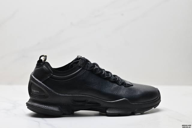 genuine label Ecco Biom C-Trail series cowhide round toe thick sole lace-up low-