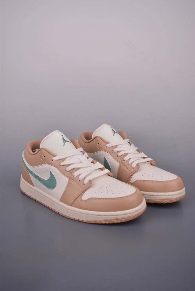 Air Jordan 1 Low Beige Orange Aj1 Qiao 1 low-top casual sneaker with the officia