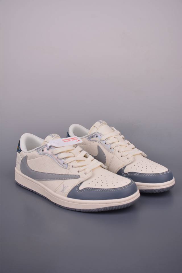 Fragment x Travis Scott x Lvair Jordan 1 Low three-party collaboration reverse h