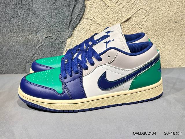 New product launch real shot of Air Jordan 1 Low low-top blue lemon Aj1 Jordan 1