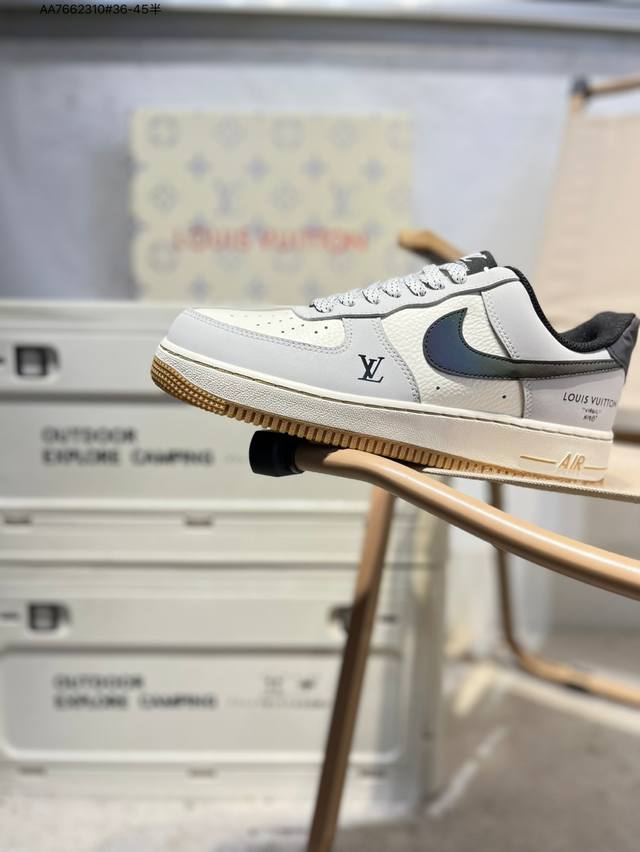 Lv X Nk Air Force 1'07 Low Air Force One low-top casual sneakers Custom leather,