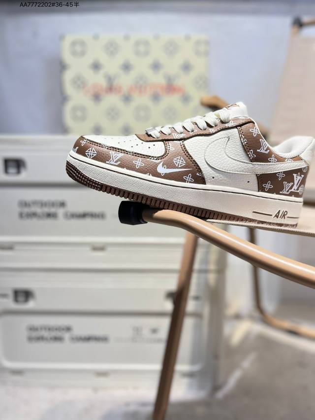 Lv X Nk Air Force 1'07 Low Air Force One low-top casual sneakers custom leather