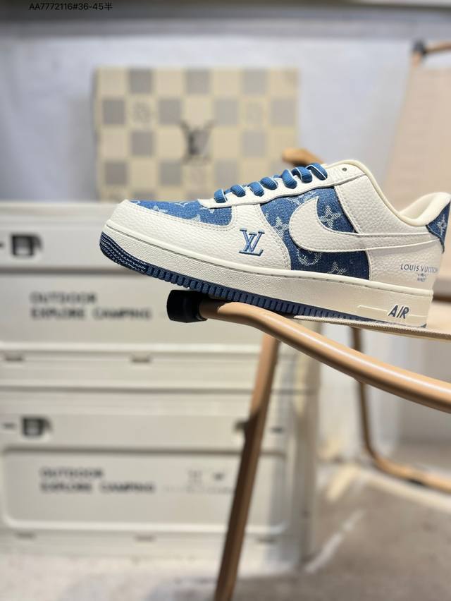Lv X Nk Air Force 1'07 Low Air Force One low-top casual sneakers Custom leather