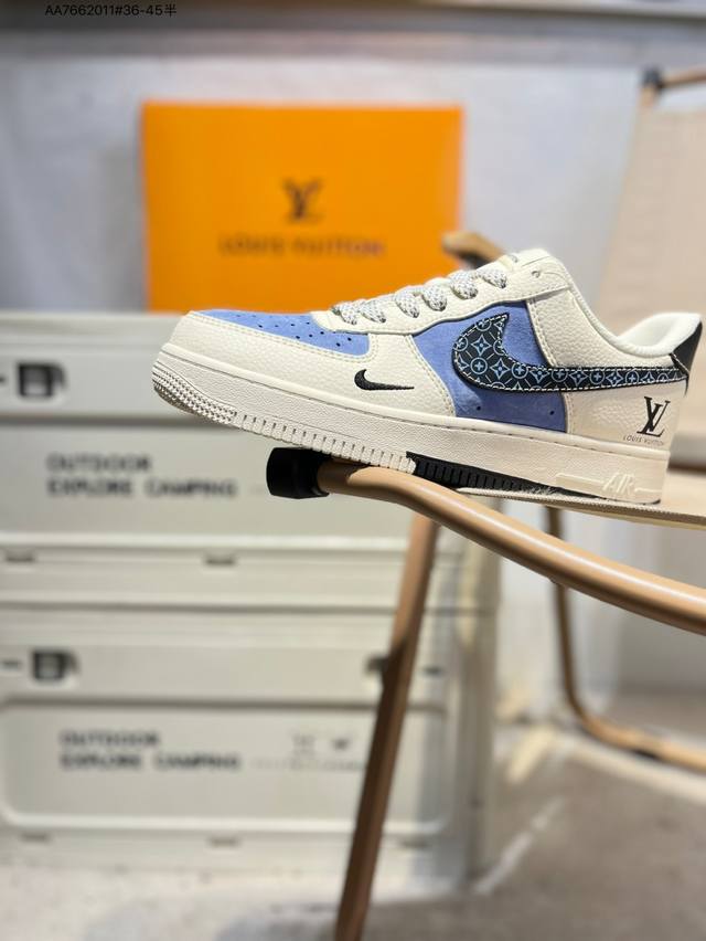 Lv X Nk Air Force 1'07 Low Air Force One low-top casual sneakers custom leather