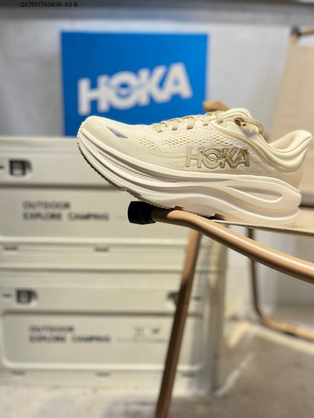 Hoka One One Bondi 9 Retro Comfort Non-slip Wear-resistant Low-top Mountain Outd