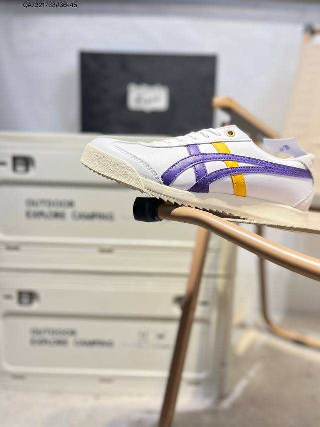 Onitsuka Tiger Mexico 66 Ex Retro Versatile Sport Leather Durable Low-Top Casual