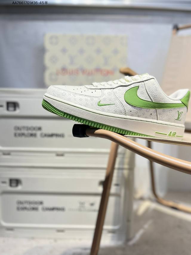 Lv X Nk Air Force 1'07 Low Air Force One low-top casual sneakers Custom leather,