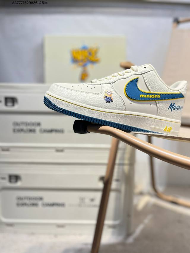 Minions X NK Air Force 1'07 Low Air Force One Low-top Casual Sneakers Customized