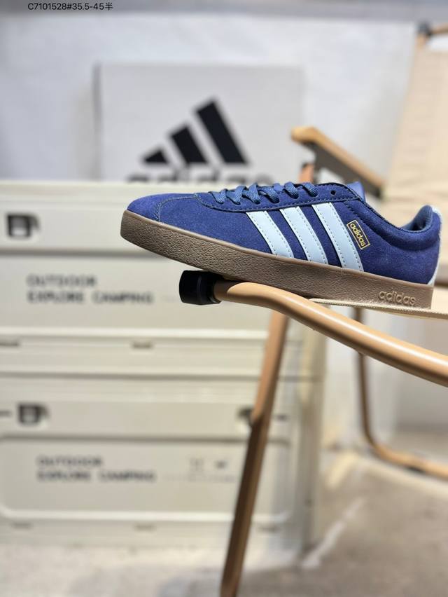 Adidas Neo Vl Court 2.0 All-match Suede Leather Non-slip Wear-resistant Lightwei